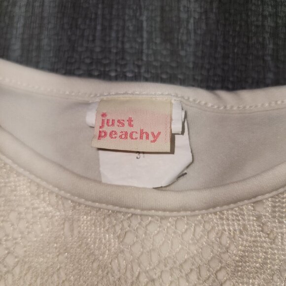 Toddler Girls Just Peachy Lace Boho Hippie Blouse Shirt Top 3T Cream Bubble Slee - Picture 5 of 6